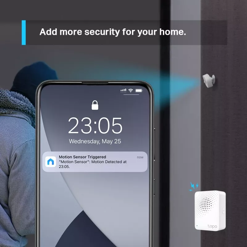 TP-Link Tapo Smart Motion Sensor, Ceiling/wall, Indoor, White, 120°, Wireless, 7 m