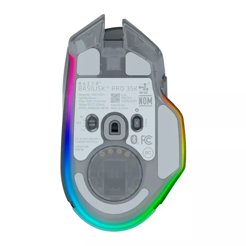 Gaming mouse Razer Basilisk V3 Pro 35K Phantom White Edition — gaming surface optimized for optical and laser mice