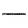 DIGITUS 1U Aluminum PDU, rackmountable, 8x CEE 7/5 rated power: 16A, 4000W, 250VAC 50/60Hz,