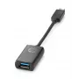 HP USB-C to USB 3.0 Adapter, 0.1409 m, USB-C, USB 3.0, USB 3.2 Gen 1 (3.1 Gen 1), Black