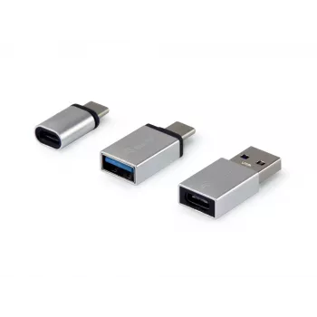 Equip USB-C OTG adapter, 3-Pack, USB C, USB C, USB A, USB A, Micro-USB, USB C, Silver
