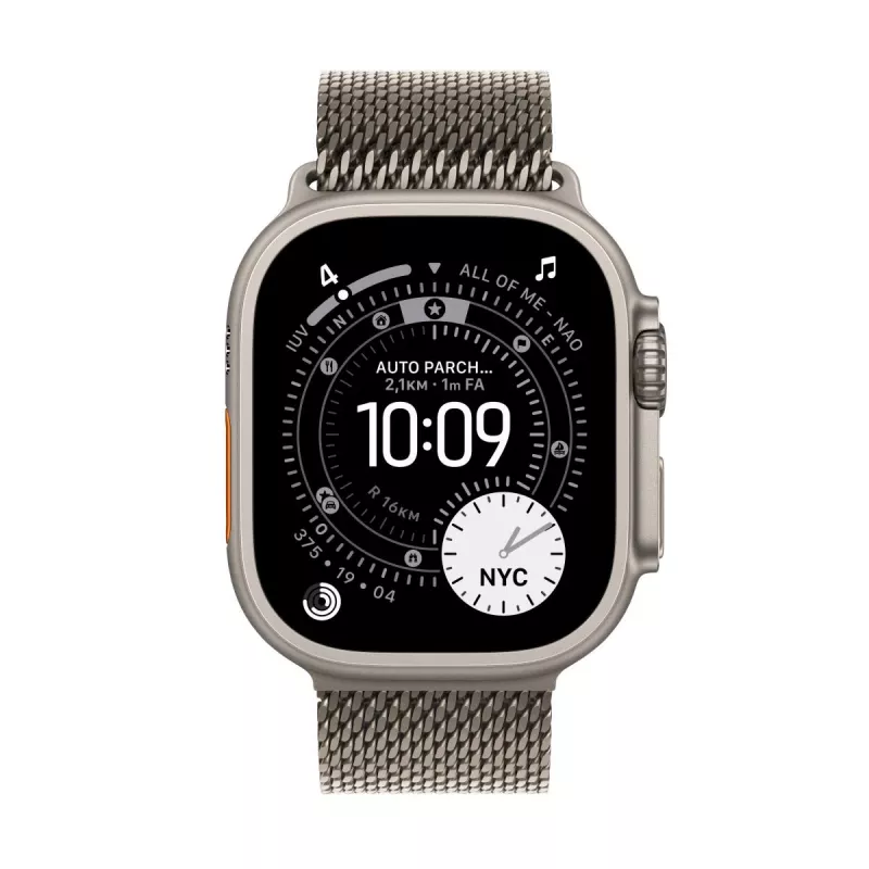 APPLE Watch Ultra 3 (2025) 5g 49mm Natural Titanium Case With Natural Titanium Milanese Loop M