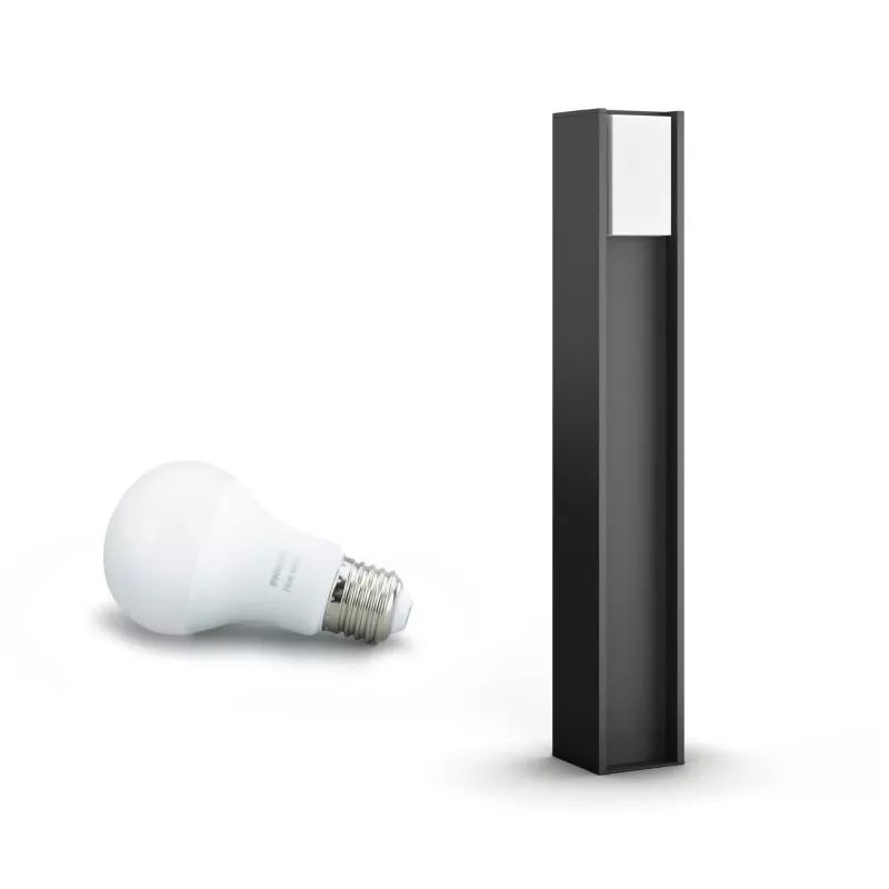 Philips Hue White Turaco Outdoor post 1647493P0, Smart pedestal/post lighting, Bluetooth/Zigbee, Anthracite, LED, Aluminium, E27