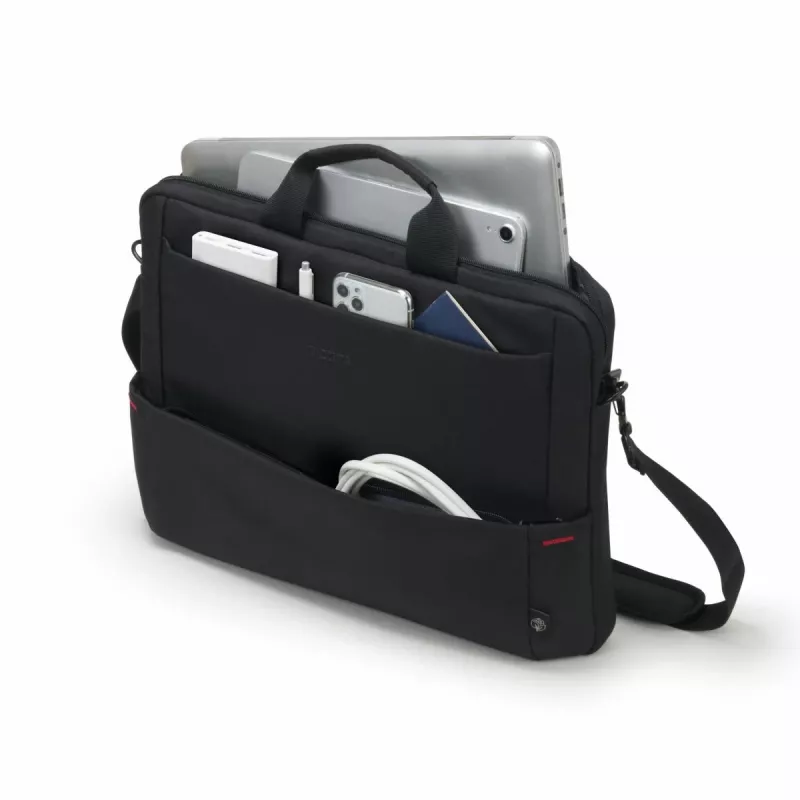 DICOTA Eco Slim Case Plus Base - 13-15.6in Notebook Case - Black / 300d Rpet Polyester
