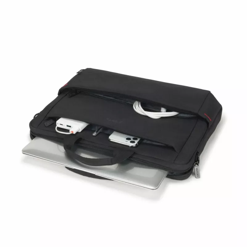 DICOTA Eco Slim Case Plus Base - 13-15.6in Notebook Case - Black / 300d Rpet Polyester