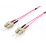 Equip SC/SC Fiber Optic Patch Cable, OM4, 0.5m