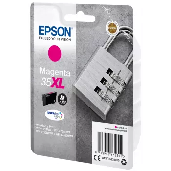 Epson Padlock Singlepack Magenta 35XL DURABrite Ultra Ink, High (XL) Yield, Magenta, Pigment-based ink, 20.3 ml, 1 pc(s), 1900 pages