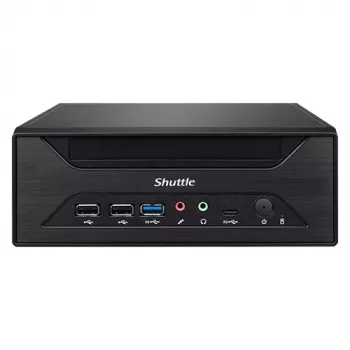 Shuttle XPC slim Barebone XH610 - S1700, Intel H610, 1xDP, 1xHDMI, 1x VGA, 2x COM (RS232), 2x LAN (2.5G and 1G), 1x slim5.25 inch, 2x 3.5 inch, 2x M.2, 24/7 permanent operation