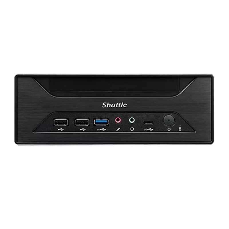 Shuttle XPC slim Barebone XH610 - S1700, Intel H610, 1xDP, 1xHDMI, 1x VGA, 2x COM (RS232), 2x LAN (2.5G and 1G), 1x slim5.25 inch, 2x 3.5 inch, 2x M.2, 24/7 permanent operation