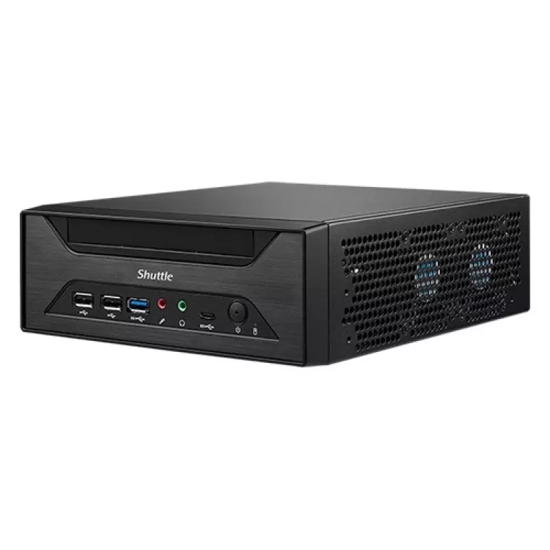 Shuttle XPC slim Barebone XH610 - S1700, Intel H610, 1xDP, 1xHDMI, 1x VGA, 2x COM (RS232), 2x LAN (2.5G and 1G), 1x slim5.25 inch, 2x 3.5 inch, 2x M.2, 24/7 permanent operation