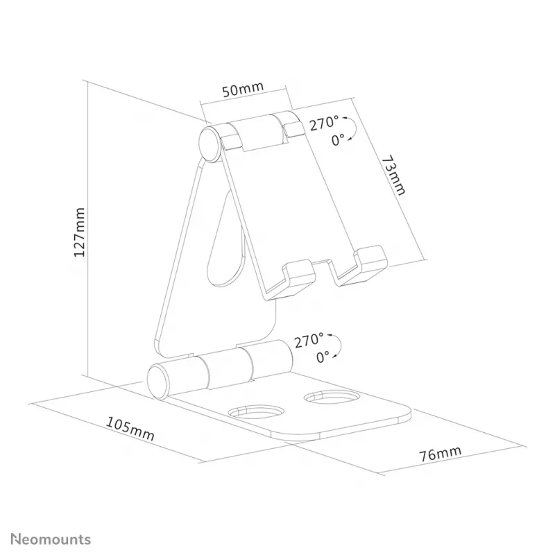 Neomounts DS10-160SL1 Phone stand up to 7 inch - foldable - universal