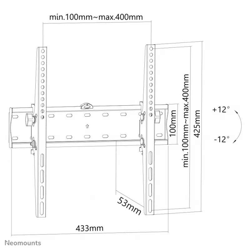 Neomounts FPMA-W350BLACK TV mount wall 32-55 inch - tiltable