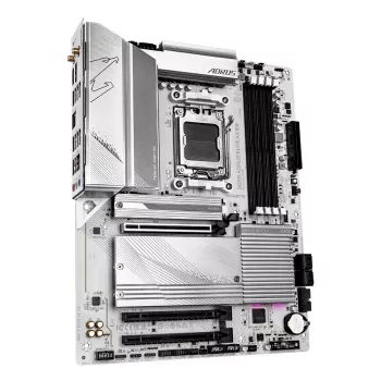 GIGABYTE B650 AORUS ELITE AX ICE Motherboard - Supports AMD Ryzen 9000 CPUs, 12+2+2 Phases Digital VRM, up to 8000MHz DDR5 (OC), 1xPCIe 5.0 + 2xPCIe 4.0 M.2, Wi-Fi 6E, 2.5GbE LAN, USB 3.2 Gen 2x2