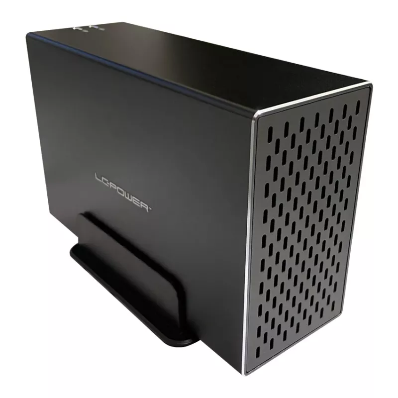 LC-POWER Lc-35u3-rid-2, Externl 2-by 3.5 St Hrd Drive Enclosure With Rid, Luminium, Blck