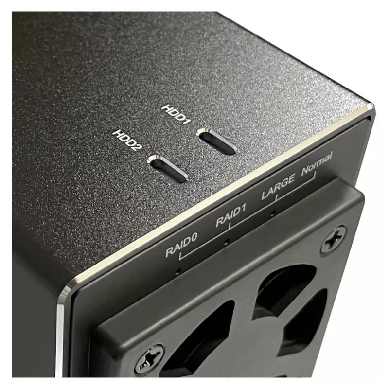 LC-POWER Lc-35u3-rid-2, Externl 2-by 3.5 St Hrd Drive Enclosure With Rid, Luminium, Blck