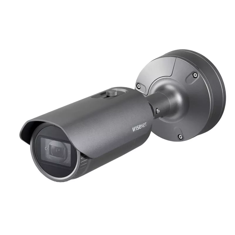Hanwha Vision WiseNet X XNO-6080R Outdoor Bullet IP Camera, 2 MP, 2.8-12 mm, Day/Night, Vandal-Resistant, Grey