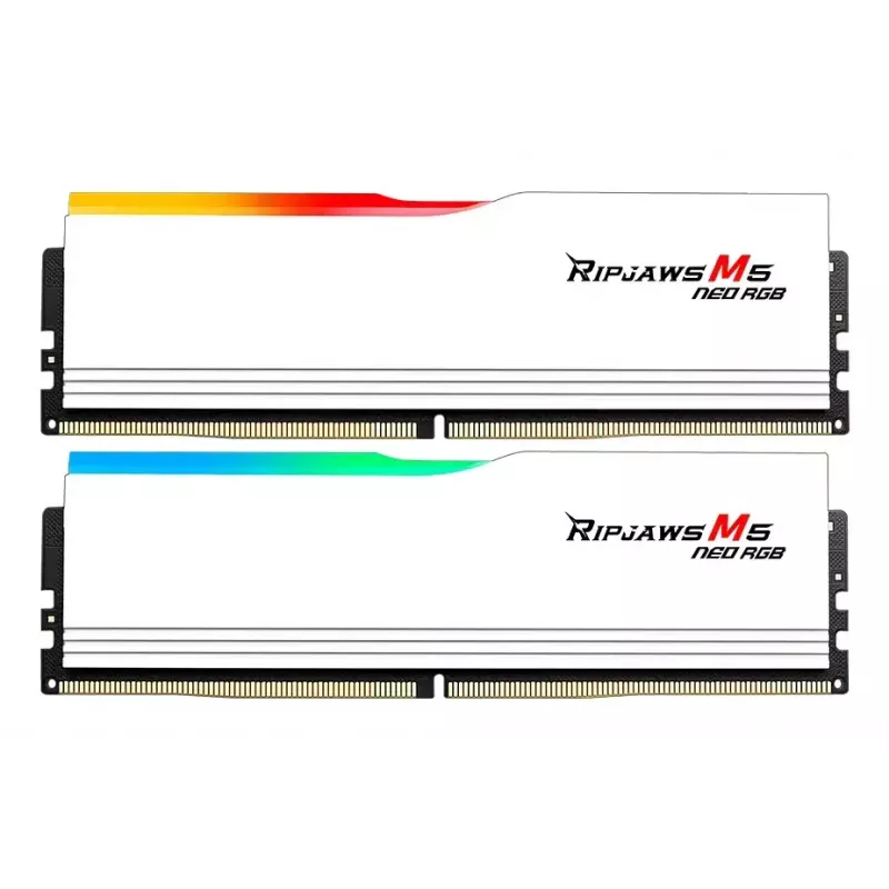 DIMM 32 GB DDR5-6000 (2x 16 GB) Dual-Kit, Arbeitsspeicher weiß, F5-6000J3636F16GX2-RM5NRW, Ripjaws M5 Neo RGB, AMD EXPO