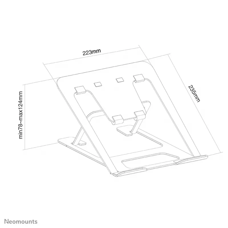 Neomounts NSLS085SILVER Laptop stand 10-17 inch - foldable - compact - universal