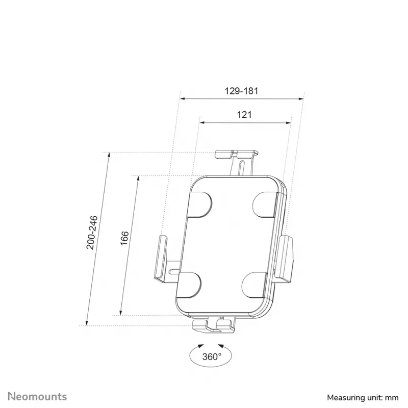 Neomounts WL15-625BL1 Tablet wall mount 7.9-11 inch - lockable - universal