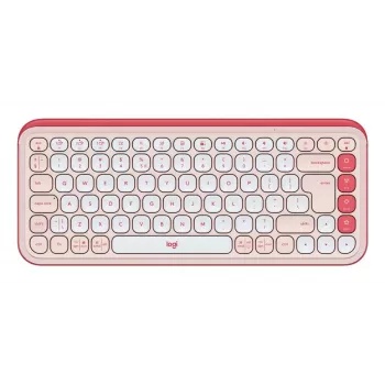 LOGITECH Wireless Keyboard - Pop Icon Keys - Rose & Off White Qwerty Uk