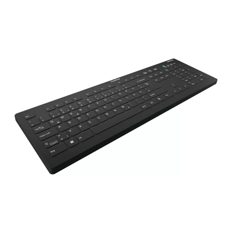 Contour Design Active Key Contour QuickClean Medical Keyboard Removable Cover Full-Size Wireless Black DE C8112