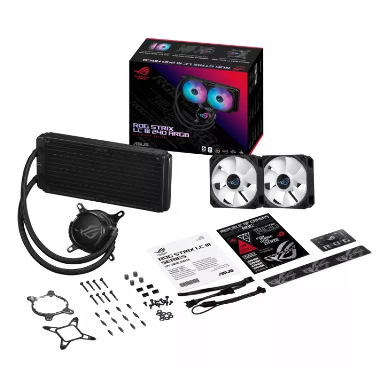 ASUS ROG Strix LC III 240 ARGB Processor Liquid cooling kit 12 cm Black