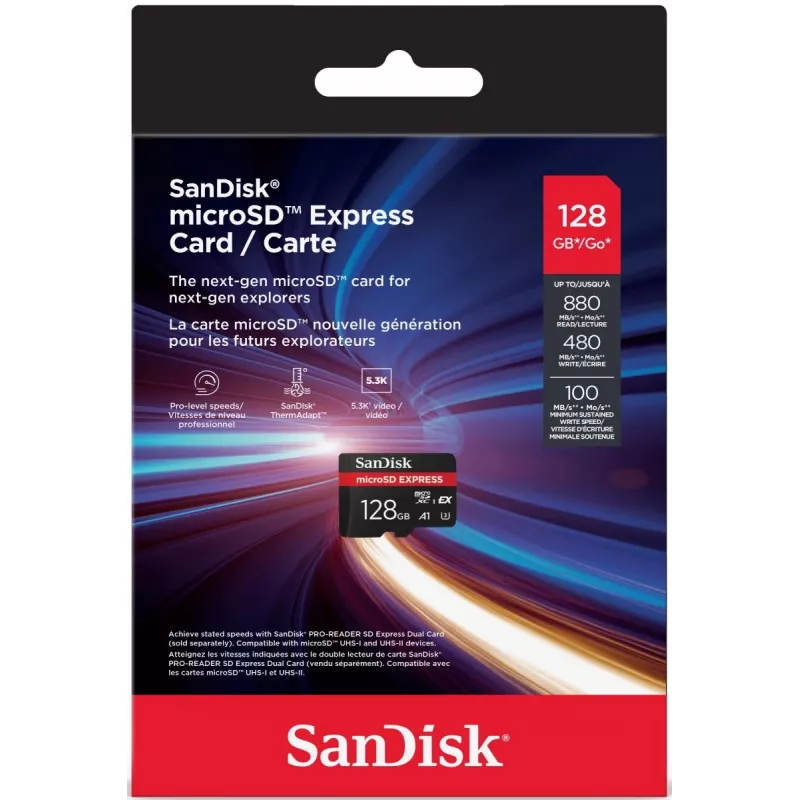 MicroSD Card SanDisk 128GB UHS-I Express SDSQXFN-128G-GN4NN