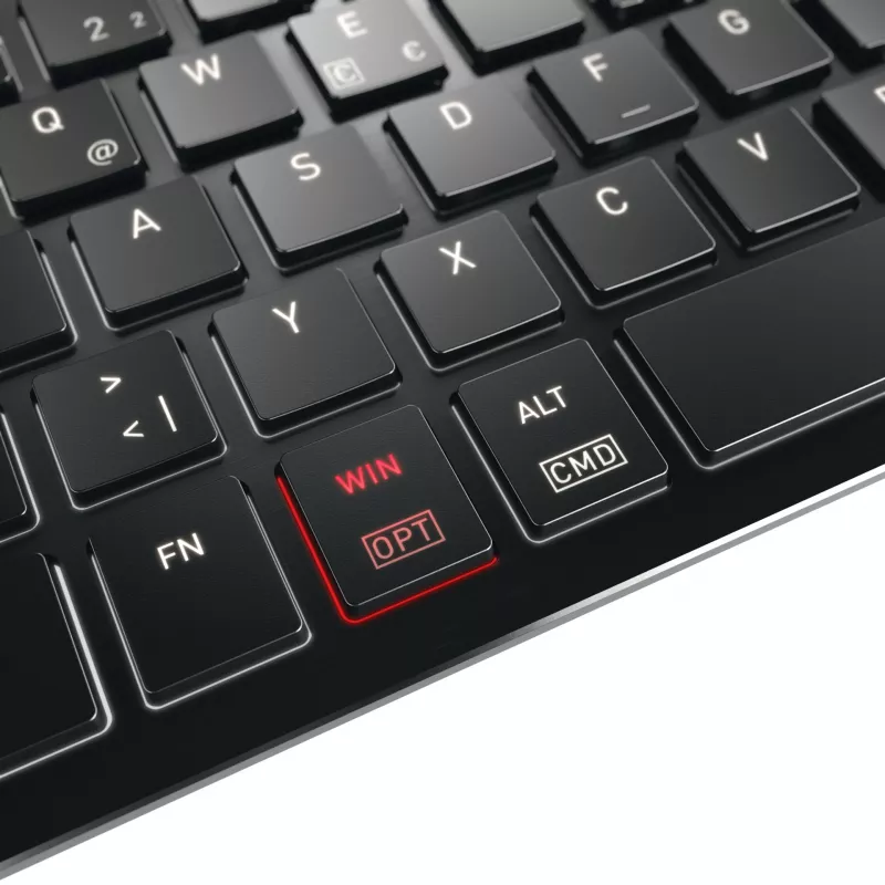 CHERRY KW X ULP 2.0 MINI keyboard Home/Office USB + RF Wireless + Bluetooth QWERTZ German Black
