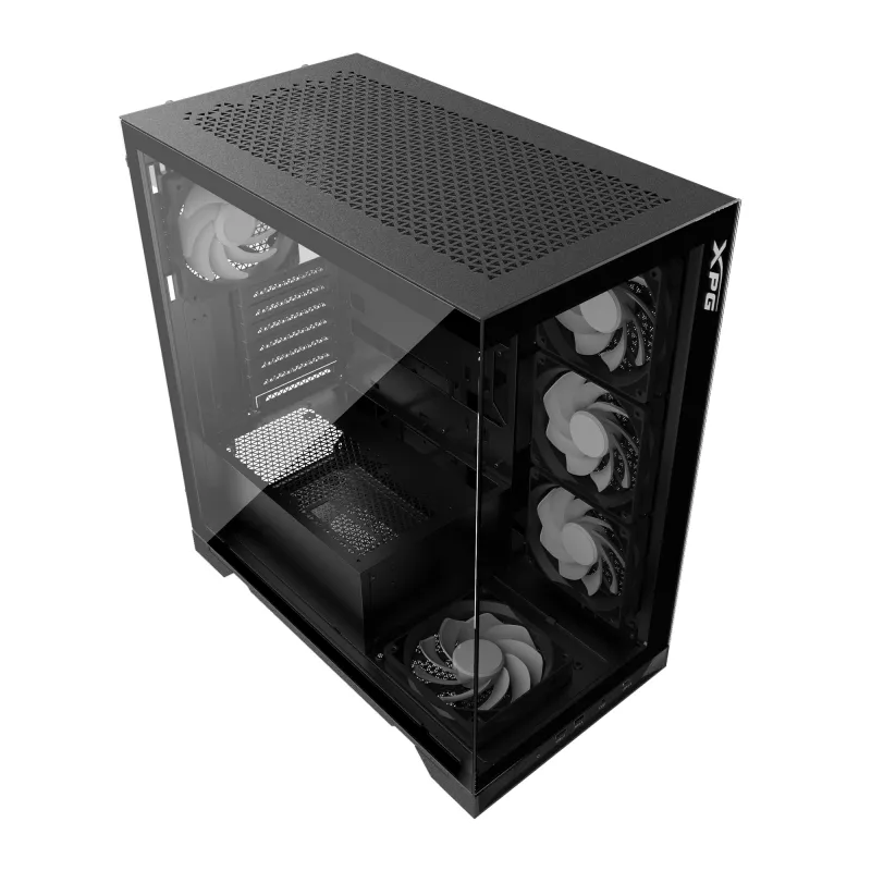 XPG INVADER X Mid-Tower Black, Midi Tower, PC, Black, ATX, micro ATX, Mini-ITX, SPCC, 17.5 cm