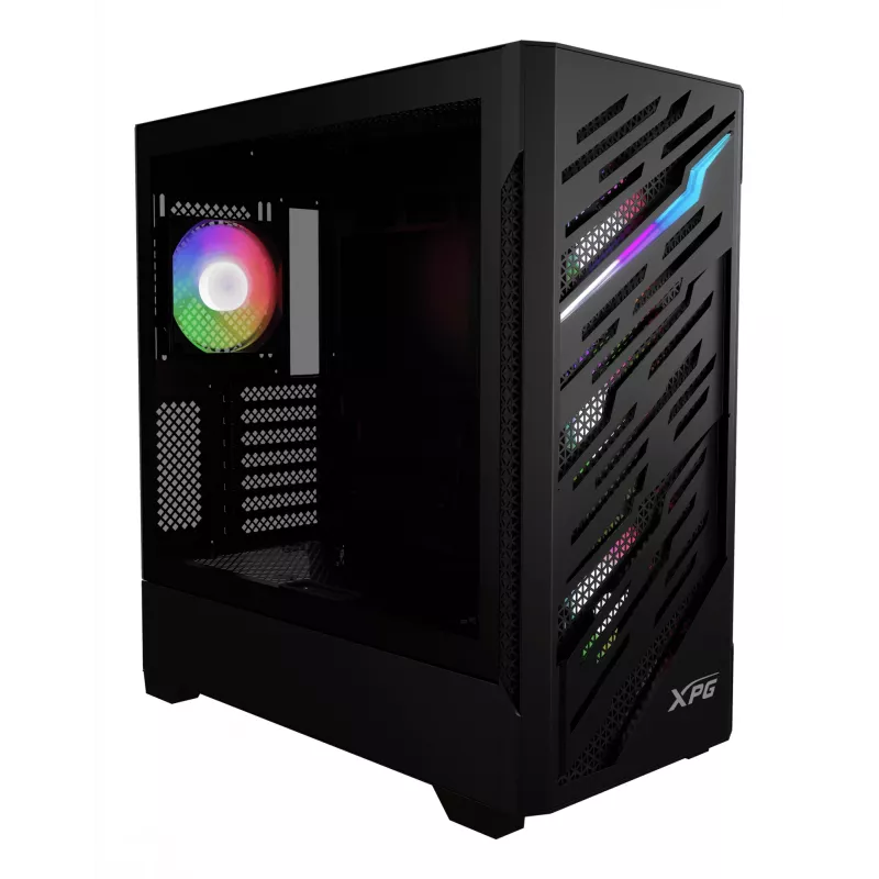 XPG STARKER AIR BTF Mid-Tower Black, Midi Tower, PC, Black, ATX, EATX, micro ATX, Mini-ITX, SPCC, Tempered glass, Gaming