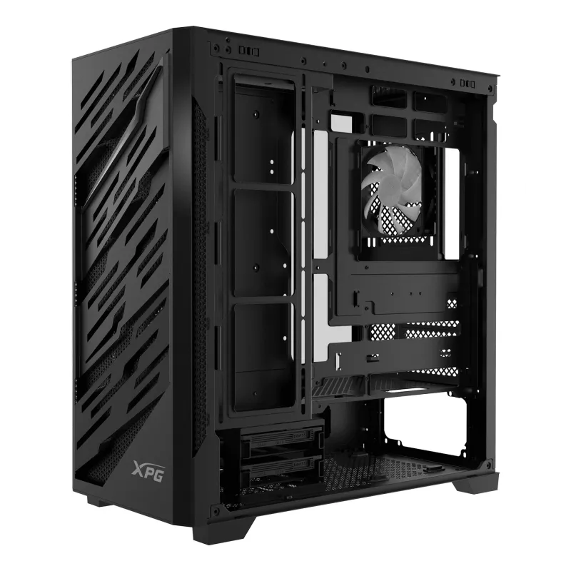 XPG STARKER AIR BTF Mid-Tower Black, Midi Tower, PC, Black, ATX, EATX, micro ATX, Mini-ITX, SPCC, Tempered glass, Gaming