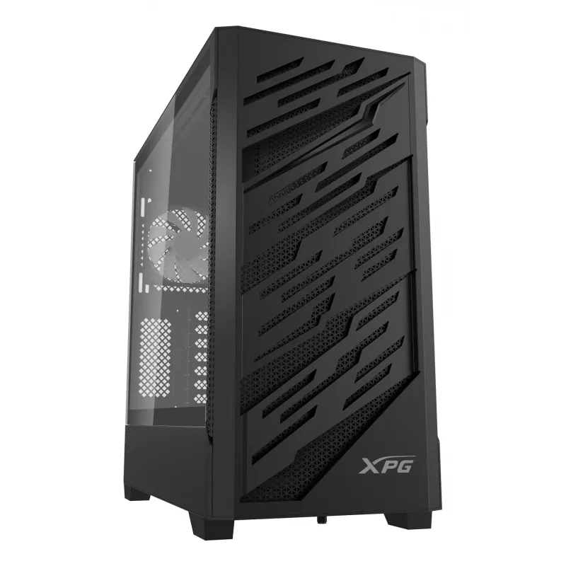 XPG STARKER AIR BTF Mid-Tower Black, Midi Tower, PC, Black, ATX, EATX, micro ATX, Mini-ITX, SPCC, Tempered glass, Gaming