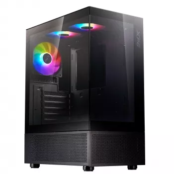 XPG INVADER X MINI KOMPAKTES MID-TOWER-CASE Black, Midi Tower, PC, Black, ATX, micro ATX, Mini-ITX, SPCC, 16.6 cm
