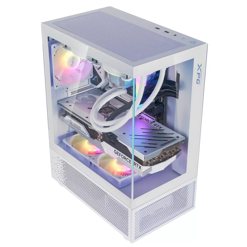 XPG INVADER X MINI KOMPAKTES MID-TOWER-CASE White, Midi Tower, PC, White, ATX, micro ATX, Mini-ITX, SPCC, 16.6 cm