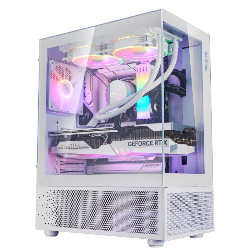 XPG INVADER X MINI KOMPAKTES MID-TOWER-CASE White, Midi Tower, PC, White, ATX, micro ATX, Mini-ITX, SPCC, 16.6 cm