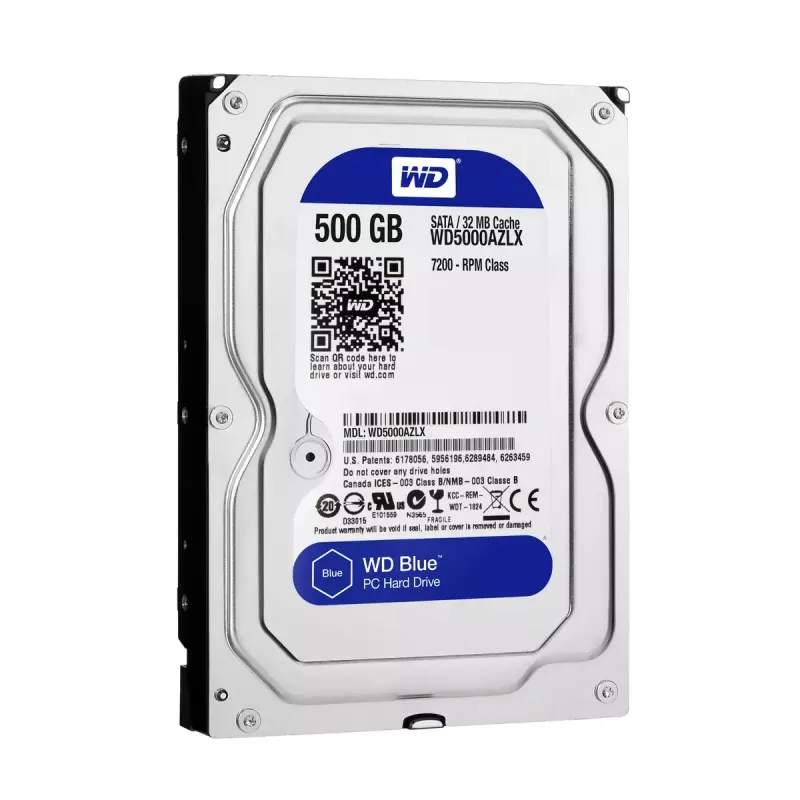 WESTERN DIGITAL Hard Drive - Wd Blue WD5000AZLX - 500GB - SATA 3.5in - 7200rpm - 32MB Buffer