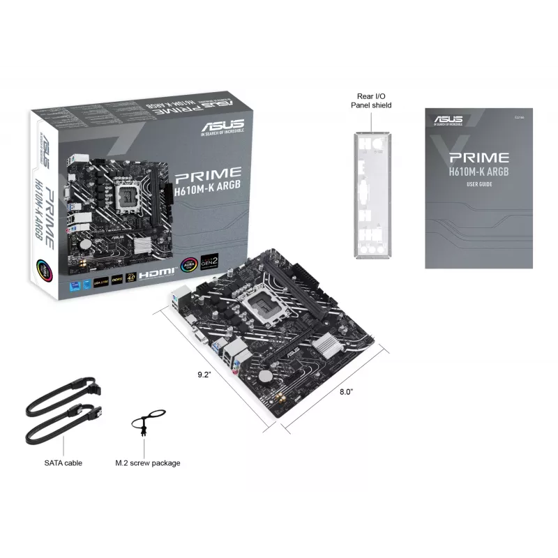 ASUS PRIME H610M-K ARGB Intel H610 LGA 1700 micro ATX