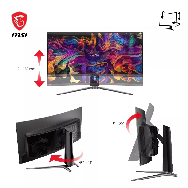 MSI MAG 341CQPDE QD-OLED computer monitor 86.4 cm (34 inch) 3440 x 1440 pixels UltraWide Quad HD Black