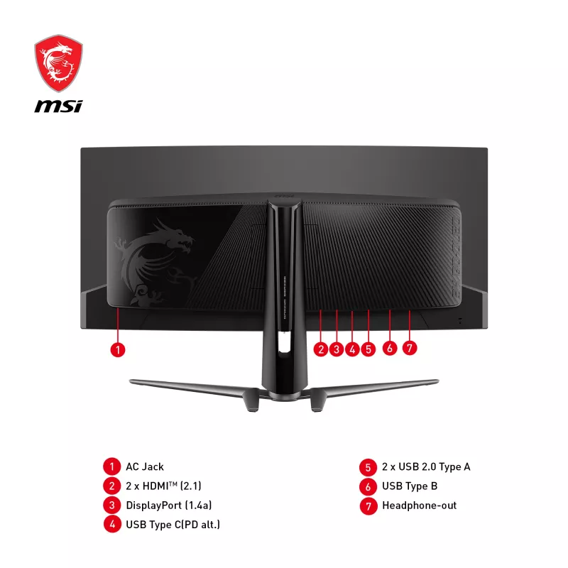 MSI MAG 341CQPDE QD-OLED computer monitor 86.4 cm (34 inch) 3440 x 1440 pixels UltraWide Quad HD Black