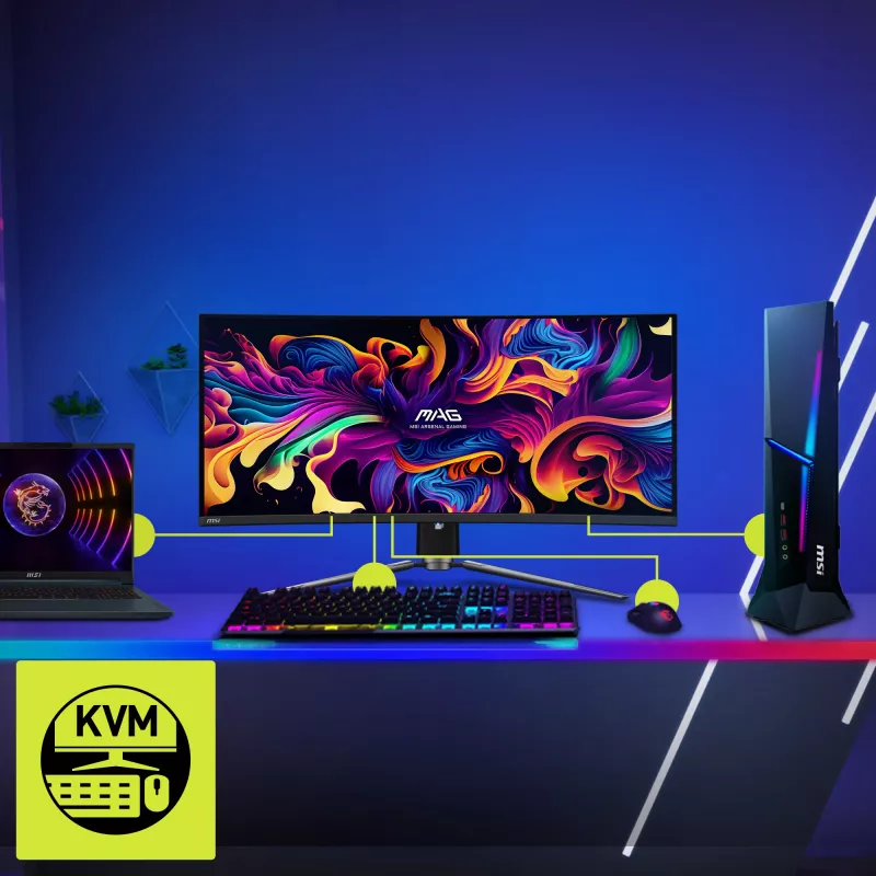 MSI MAG 341CQPDE QD-OLED computer monitor 86.4 cm (34 inch) 3440 x 1440 pixels UltraWide Quad HD Black