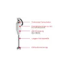 ESGE P 200 Profi, Immersion blender, 1.5 m, 200 W, Grey, Stainless steel, White