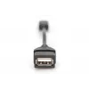 DIGITUS USB 2.0 adapter cable, OTG, type mini B - A M/F, 20cm USB 2.0 conform Black