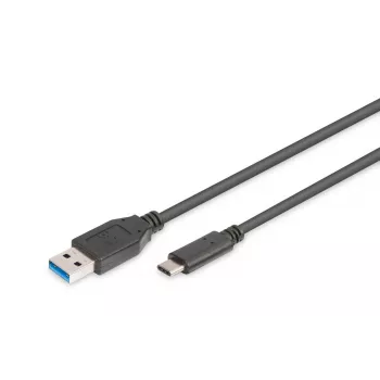 DIGITUS ASSMANN USB Type-C connection cable, type C to A M/M, 1m Super Speed Black