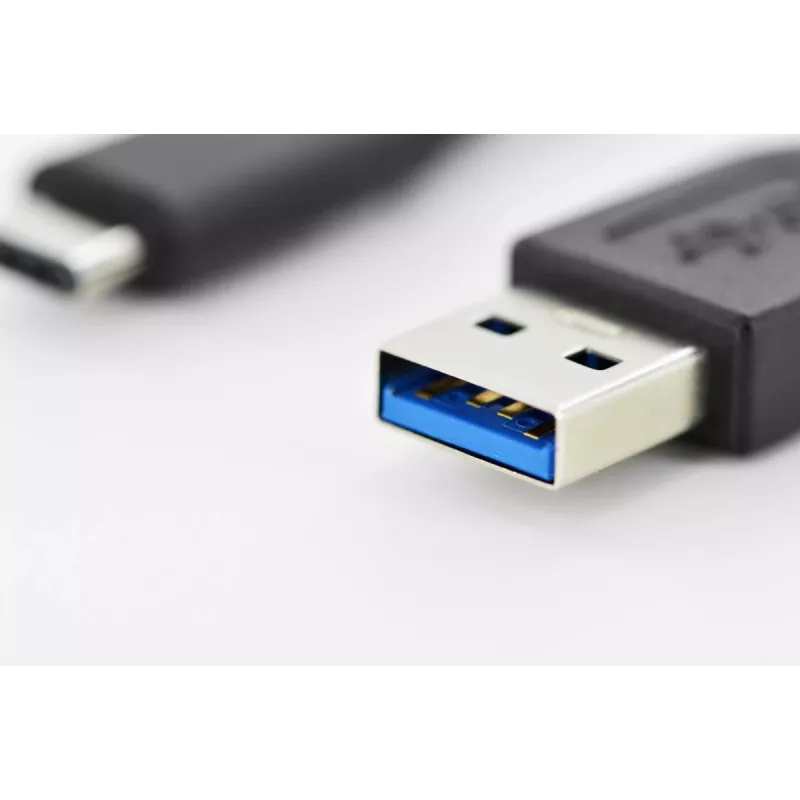 DIGITUS ASSMANN USB Type-C connection cable, type C to A M/M, 1m Super Speed Black