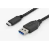 DIGITUS ASSMANN USB Type-C connection cable, type C to A M/M, 1m Super Speed Black