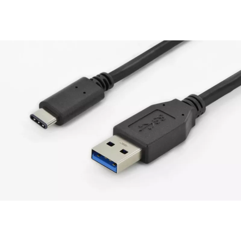 DIGITUS ASSMANN USB Type-C connection cable, type C to A M/M, 1m Super Speed Black