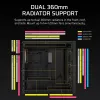 PC Case CORSAIR FRAME 5000D RS ARGB Midi Tower Black — ATX, supports 3x140mm front fans, 2.5/3.5 inch drives