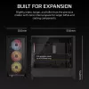 PC Case CORSAIR FRAME 5000D RS ARGB Midi Tower Black — ATX, supports 3x140mm front fans, 2.5/3.5 inch drives