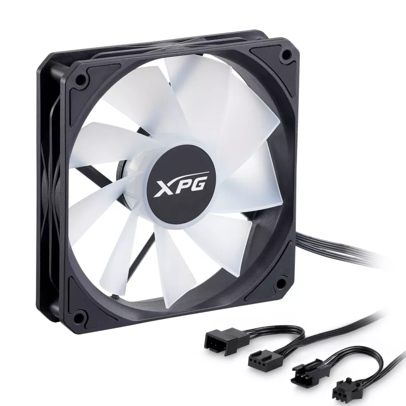 XPG VENTO R 120 ARGB PWM Black, Fan, 12 cm, 300 RPM, 1600 RPM, Black