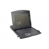 DIGITUS Modularized 43 2cm (17in) TFT console with 8 port KVM RAL 9005 black - Qwerty US